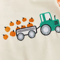 Long Sleeve Tractor Pumpkin Baby Jumpsuit
