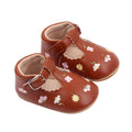 Floral Buckle Baby Shoes Brown 1 
