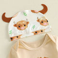 Long Sleeve Newcomer Highland Cow Baby Set Sets The Trendy Toddlers 