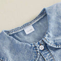 Sleeveless Collar Denim Toddler Dress Dresses The Trendy Toddlers 
