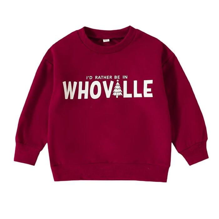 Whoville Toddler Sweatshirt Burgundy Red 12-18 M 