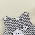 Sleeveless Striped Boo Baby Romper Rompers The Trendy Toddlers 