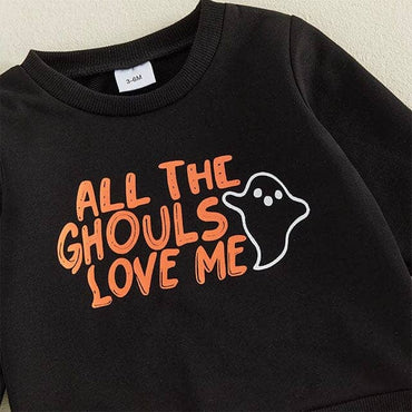 Long Sleeve All The Ghouls Love Me Baby Set Sets The Trendy Toddlers 