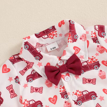 Valentine's Day Gentleman Car Toddler Set