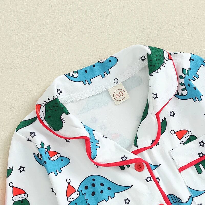 Christmas Dinosaur Toddler Pajama Set   