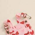 Valentine's Day Suspender Baby Romper