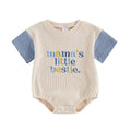 Short Sleeve Mama's Little Bestie Baby Bodysuit Blue 0-3 M