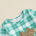 St. Patrick's Day Plaid Flared Baby Jumpsuit