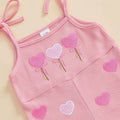 Tie-Up Balloon Heart Flared Toddler Jumpsuit