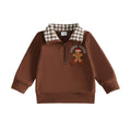 Cookie Tester Collar Toddler Sweatshirt sweatshirt The Trendy Toddlers Brown 9-12 M 