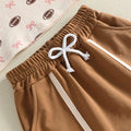 Sleeveless Football Collar Skirt Toddler Set