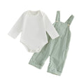 Long Sleeve Gingham Baby Set Sets The Trendy Toddlers Green 0-3 M 