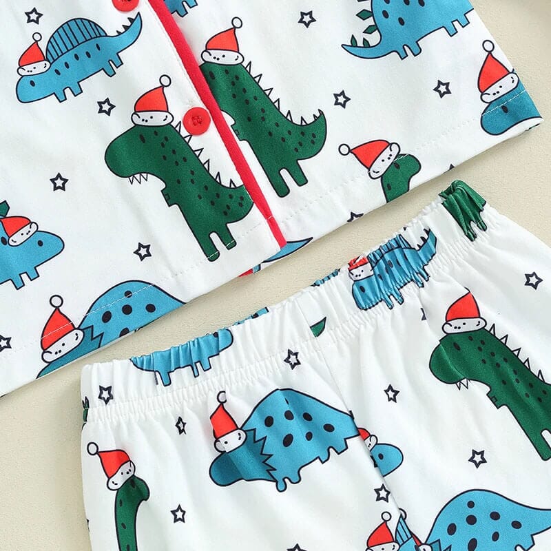 Christmas Dinosaur Toddler Pajama Set   