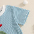 Short Sleeve Golf Stripes Baby Bodysuit   