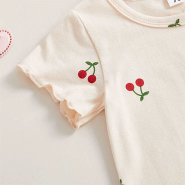 Short Sleeve Cherry Toddler Set