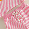 Short Sleeve Striped Goose Baby Set Sets The Trendy Toddlers 