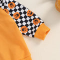 Halloween Checkered Hooded Toddler Set   