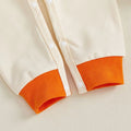 Long Sleeve Tractor Pumpkin Baby Jumpsuit