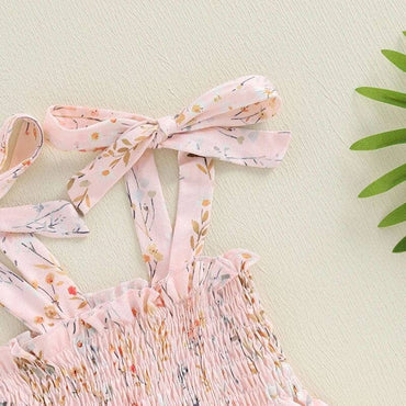 Tie-Up Floral Baby Jumpsuit