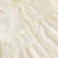 Fly Sleeve Solid Collar Toddler Dress