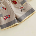 Short Sleeve Firefighter Baby Set