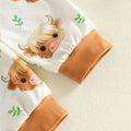 Long Sleeve Newcomer Highland Cow Baby Set Sets The Trendy Toddlers 