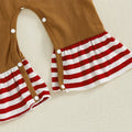 Long Sleeve Gingerbread Flared Baby Jumpsuit