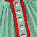 Long Sleeve Collar Christmas Toddler Dress