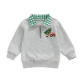 Long Sleeve Christmas Collar Toddler Sweatshirt Gray 9-12 M