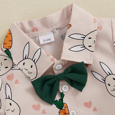 Short Sleeve Easter Gentleman Baby Set