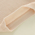 Long Sleeve Beige Knit Baby Sweater