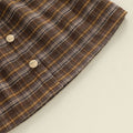 Long Sleeve Plaid Skirt Toddler Set