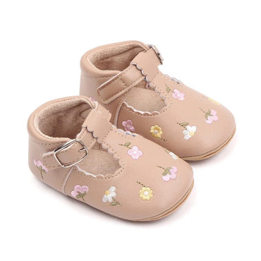 Floral Buckle Baby Shoes