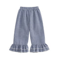 Gingham Retro Flared Toddler Pants Blue 9-12 M