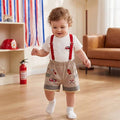 Short Sleeve Firefighter Baby Set