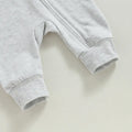 Color Block Zipper Hooded Baby Jumpsuit   