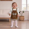Long Sleeve Striped Football Bow Baby Set