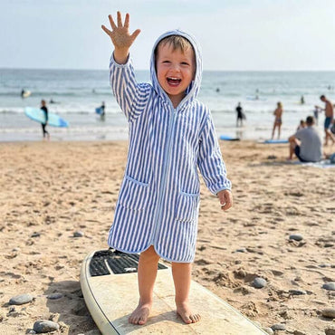 Long Sleeve Striped Toddler Bathrobe