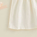 Fly Sleeve Solid Collar Toddler Dress
