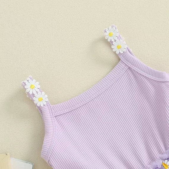 Sleeveless Daisy Tulle Toddler Dress