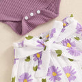 Long Sleeve Floral Pants Baby Set