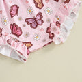 Floral Butterfly Ribbed Baby Set   