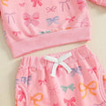 Long Sleeve Ruffled Bows Toddler Set