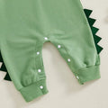 Long Sleeve Dino Hooded Baby Jumpsuit   