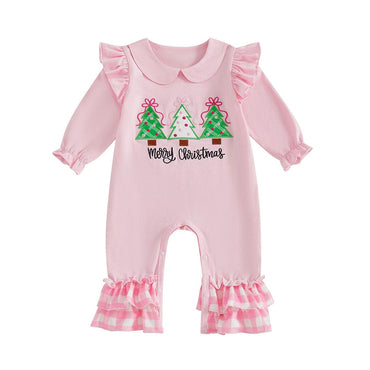 Merry Christmas Collar Baby Jumpsuit