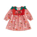 Long Sleeve Merry Santa Claus Toddler Dress