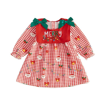 Long Sleeve Merry Santa Claus Toddler Dress Dresses The Trendy Toddlers 