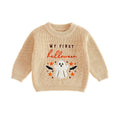 First Halloween Knit Baby Sweater Sweater The Trendy Toddlers Orange 0-3 M 