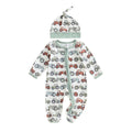 Long Sleeve Zipper Tractor Footed Baby Jumpsuit