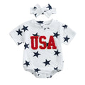 Short Sleeve USA Stars Baby Bodysuit   